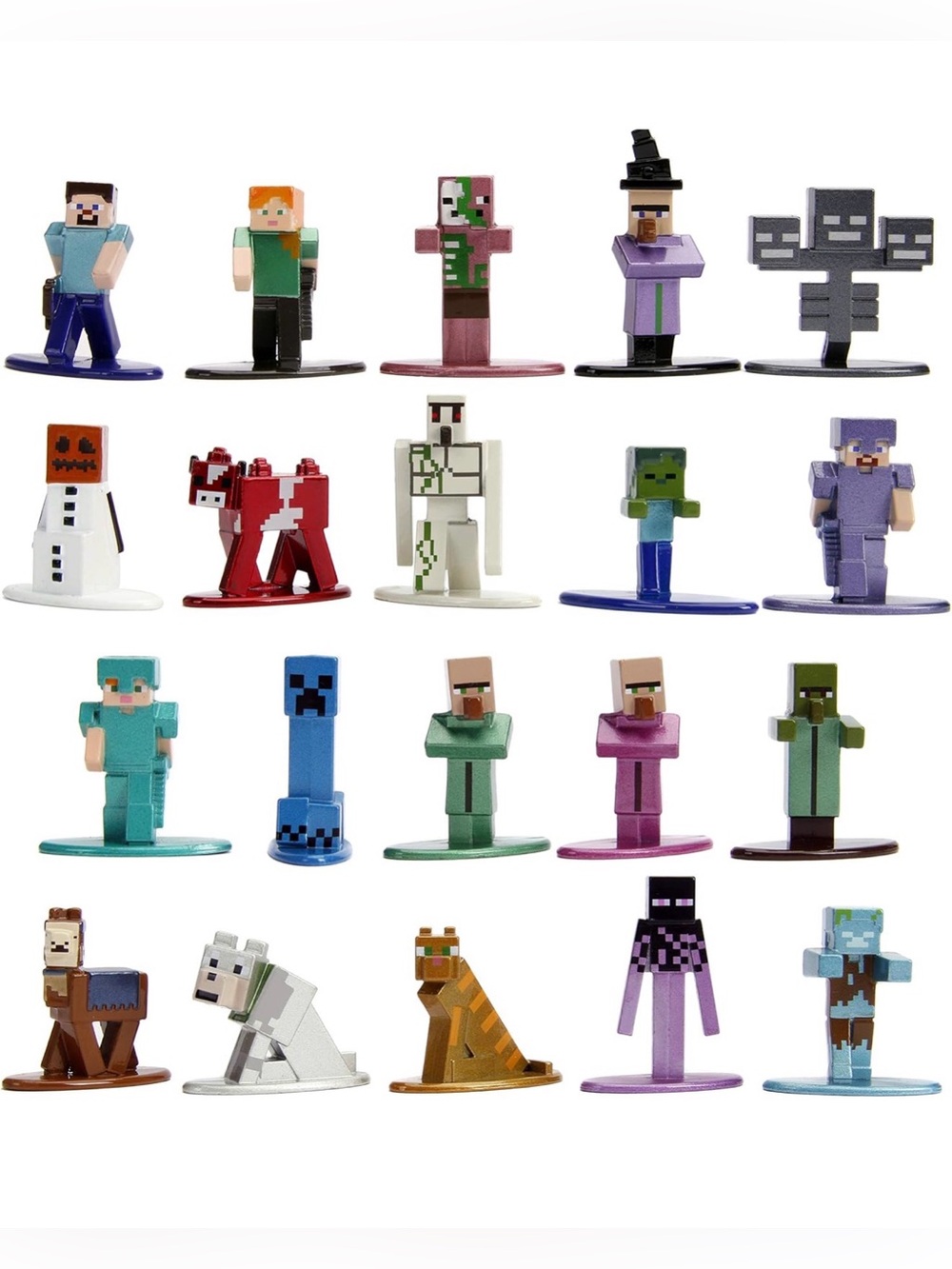 Jada Toys Minecraft Die Cast Metal Figs 1.65” set 20pcs Series 2 EUC